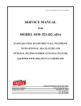SERVICE MANUAL MODEL SSW-521-D2-ADA