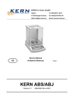 Kern ABS-ABJ Analytical Balance Service Manual