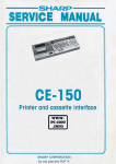 Sharp CE-150 Service manual - Printer and Cassette - PC