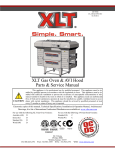 XLT Gas Oven & AVI Hood Parts & Service Manual