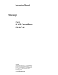 P6021 60 MHz Current Probe Instruction Manual