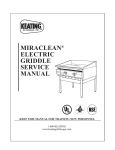 MIRACLEAN® ELECTRIC GRIDDLE SERVICE MANUAL