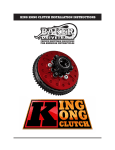 king kong clutch installation instructions