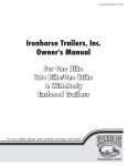 Ironhorse Trailers, Inc. Owner`s Manual
