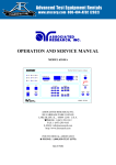 operation and service manual - Advanced Test Equipment Rentals
