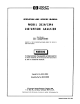 Operating and service manual