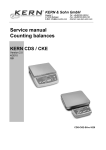 Service manual Counting balances KERN CDS / CKE