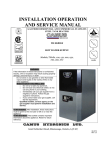 Installation Operation and Service Manual