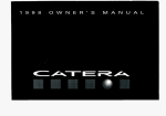 1998 Cadillac Catera Owner`s Manual