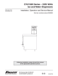 CVU155N Series – 220V 60Hz Ice and Water Dispensers