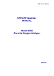 SERVICE MANUAL MANUAL Model 9060 Zirconia Oxygen Analyser
