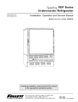 REF Series Undercounter Refrigerator