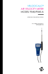 Air Velocity Meter Model 9545/9545A VelociCalc