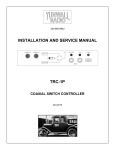 INSTALLATION AND SERVICE MANUAL TRC-1P