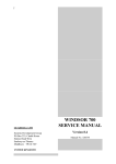 WINDSOR 700 SERVICE MANUAL