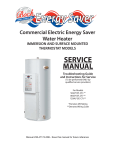 SERVICE MANUAL - Bock Water Heaters