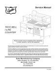 Service Manual TACO BELL I-LINE COUNTER