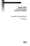 Model 3007 Condensation Particle Counter Operation and Service