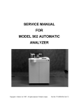 SERVICE MANUAL FOR MODEL 902 AUTOMATIC ANALYZER