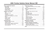 2008 Pontiac Solstice Owners Manual