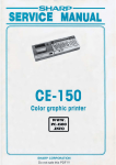 Sharp CE-150 Service manual - Color graphic printer - PC