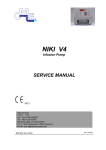 NIKI V4 Infusion Pump SERVICE MANUAL