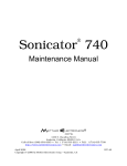 Sonicator® 740 Maintenance Manual