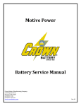 Motive Power Battery Service Manual