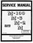 Hammond Organ Service Manual - Models M M2 M3