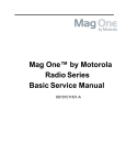 Mag One™ by Motorola Radio Series Basic Service Manual