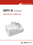 OPTI™ R Analyzer - OPTI Medical Systems