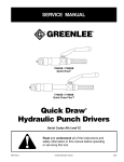 Quick Draw® Hydraulic Punch Drivers