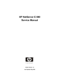 HP NetServer E 800 Service Manual