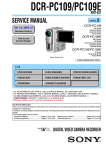 Service Manual -- Sony -- DCR-PC109