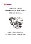 gasoline engine r80-r440 horizontal shaft service manual