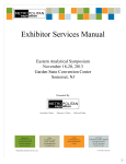 Exhibitor Services Manual - Eastern Analytical Symposium