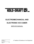 Kold-Draft Ice Cuber Service Manual