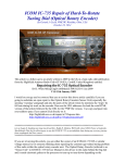 ICOM IC-735 Repair of Hard-To-Rotate Tuning Dial