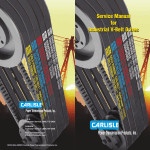 Service Manual for Industrial V-Belt Drives