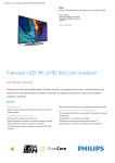 Televisor LED 4K UHD fino com Android