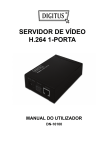servidor de vídeo h.264 1-porta manual do utilizador