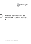 Manual do Utilizador da UltraView 1.3MPX HD 18X PTZ