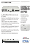 Epson EB-1776W Ficha de produto