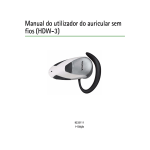 Manual do utilizador do auricular sem fios (HDW-3)
