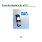 Manual do Utilizador do Nokia 2610