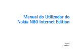 Manual do Utilizador do Nokia N80 Internet Edition