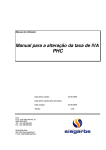 Manual para a alteração da taxa de IVA PHC