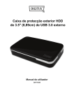Caixa de protecção exterior HDD de 3.5" (8,89cm) de USB 3.0 externo