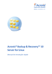 Acronis® Backup & Recovery™ 10 Server for Linux