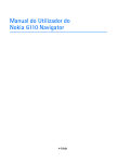 Manual do Utilizador do Nokia 6110 Navigator